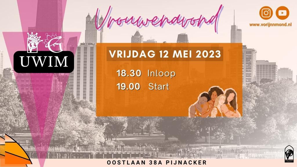 Vrouwenavond Vrijdag 12 mei 2023