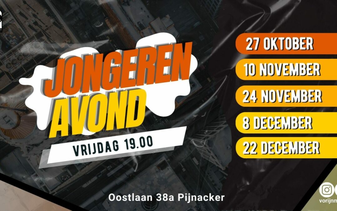 Jongerenavond vrijdag 19:00